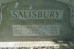 William A., Leah E., Bertha E. Salisbury
